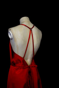 Red Satin Gown for Emily