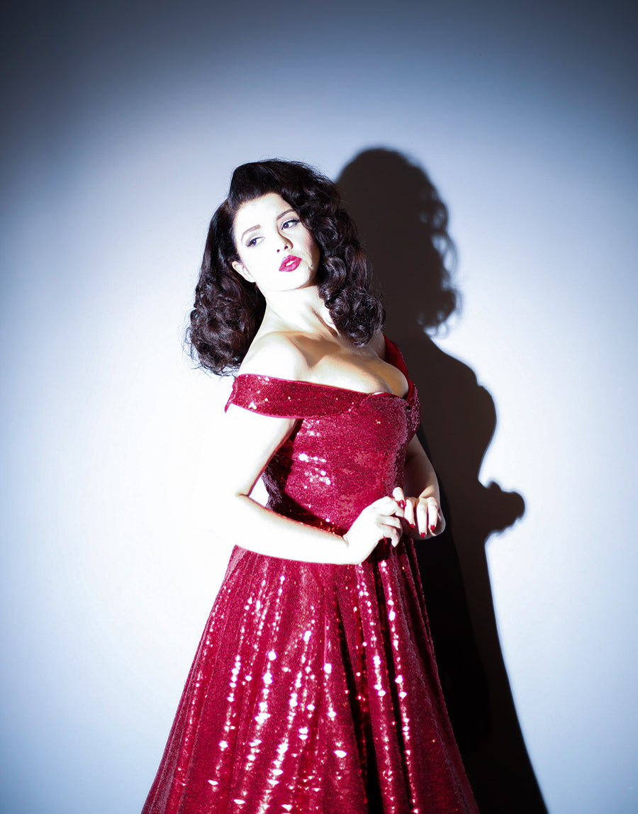 Red Sequin Scarlett Dress ALEXANDRA-KING Red Sequin Scarlett Dress ALEXANDRA-KING