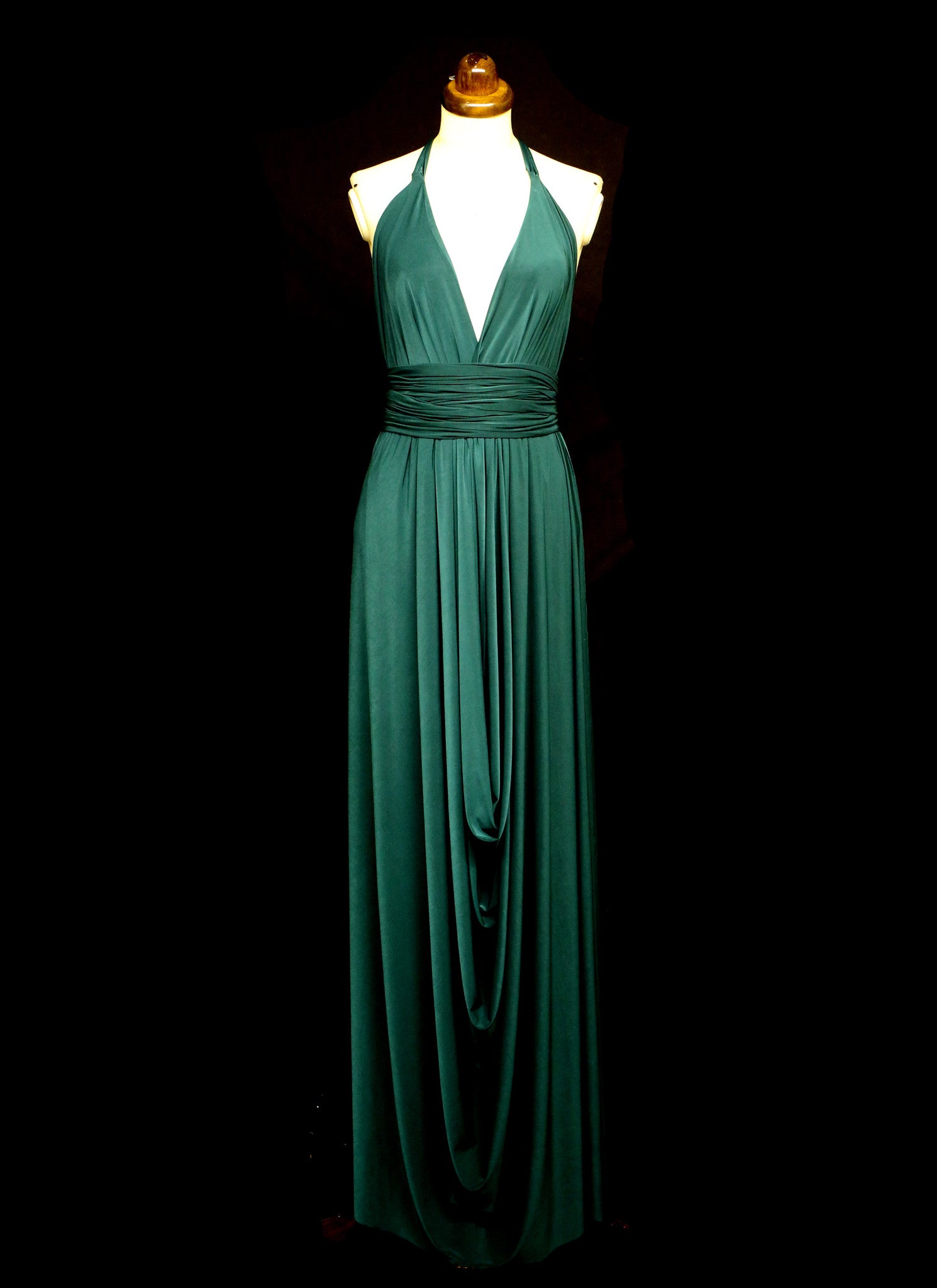 green emerald velvet dress Off The Shoulder Deep Plunge Velvet Maxi Dress - Emerald Green