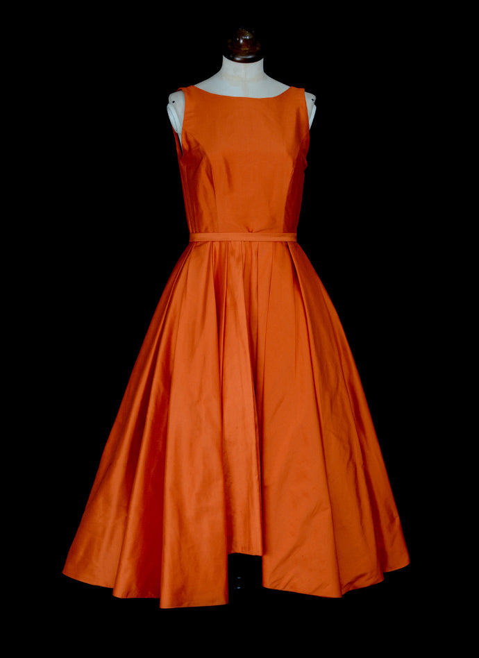 Hayley's Orange Silk Dress