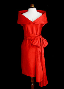 The Red Dressmaker Dress - Bespoke Mother of the Bride Dress