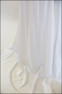 '1930 Flutter' Silk Satin White Bias Cut Gown