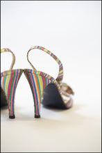 Vintage 1970s Rainbow Disco Sandals Size 5