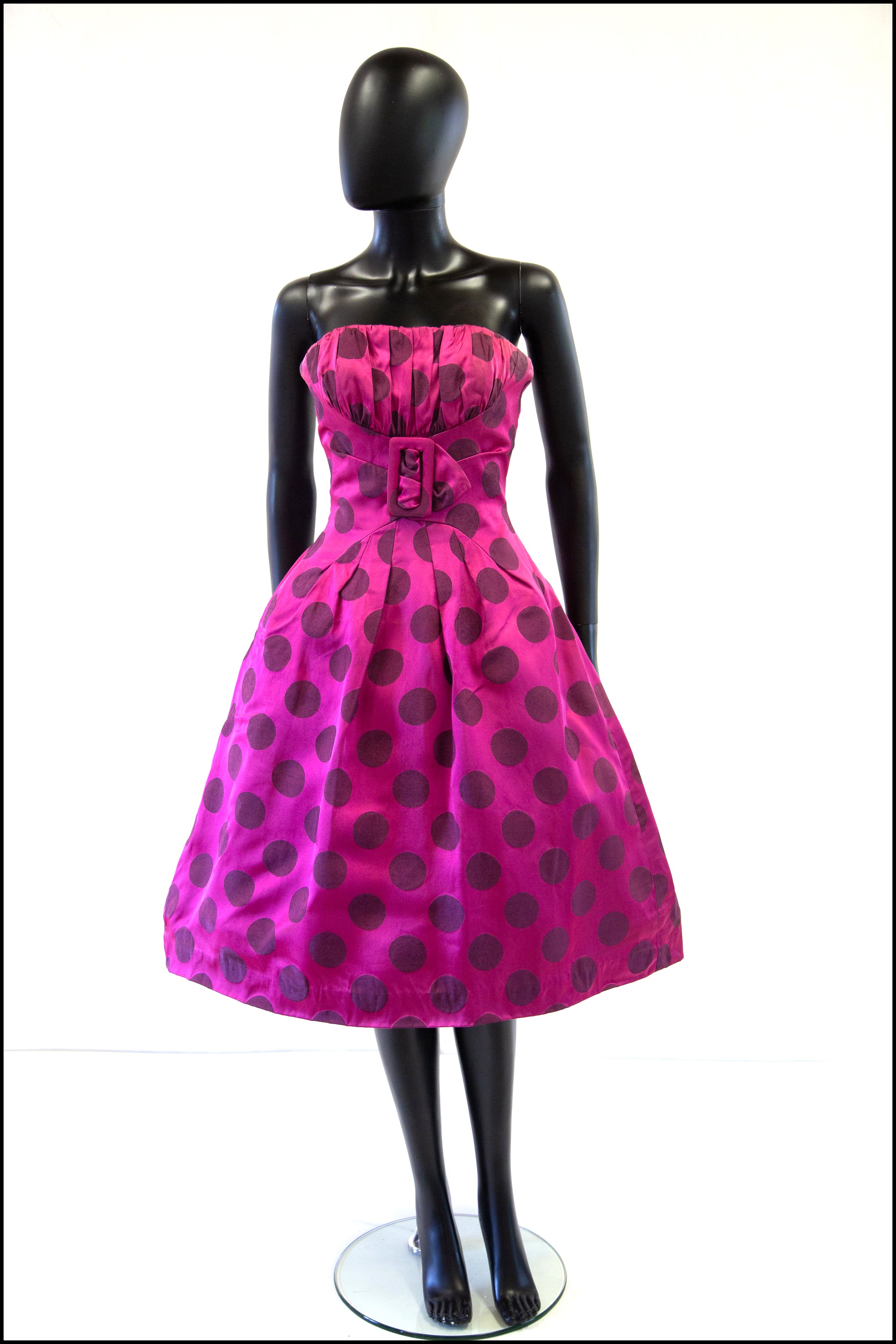 RESERVED Vintage 1950s Magenta Pink Polka Dot Dress ALEXANDRA-KING RESERVED Vintage 1950s Magenta Pink Polka Dot Dress ALEXANDRA-KING