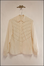 Vintage 1930s Cream Silk Lace Blouse