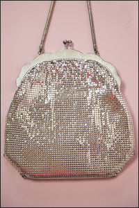 Vintage 1970s Silver Mesh Disco Bag