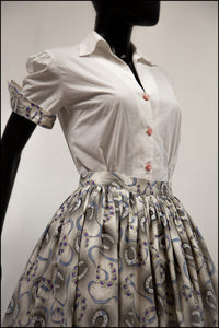 Vintage 1950s 'Lucky' Wedding Skirt Set