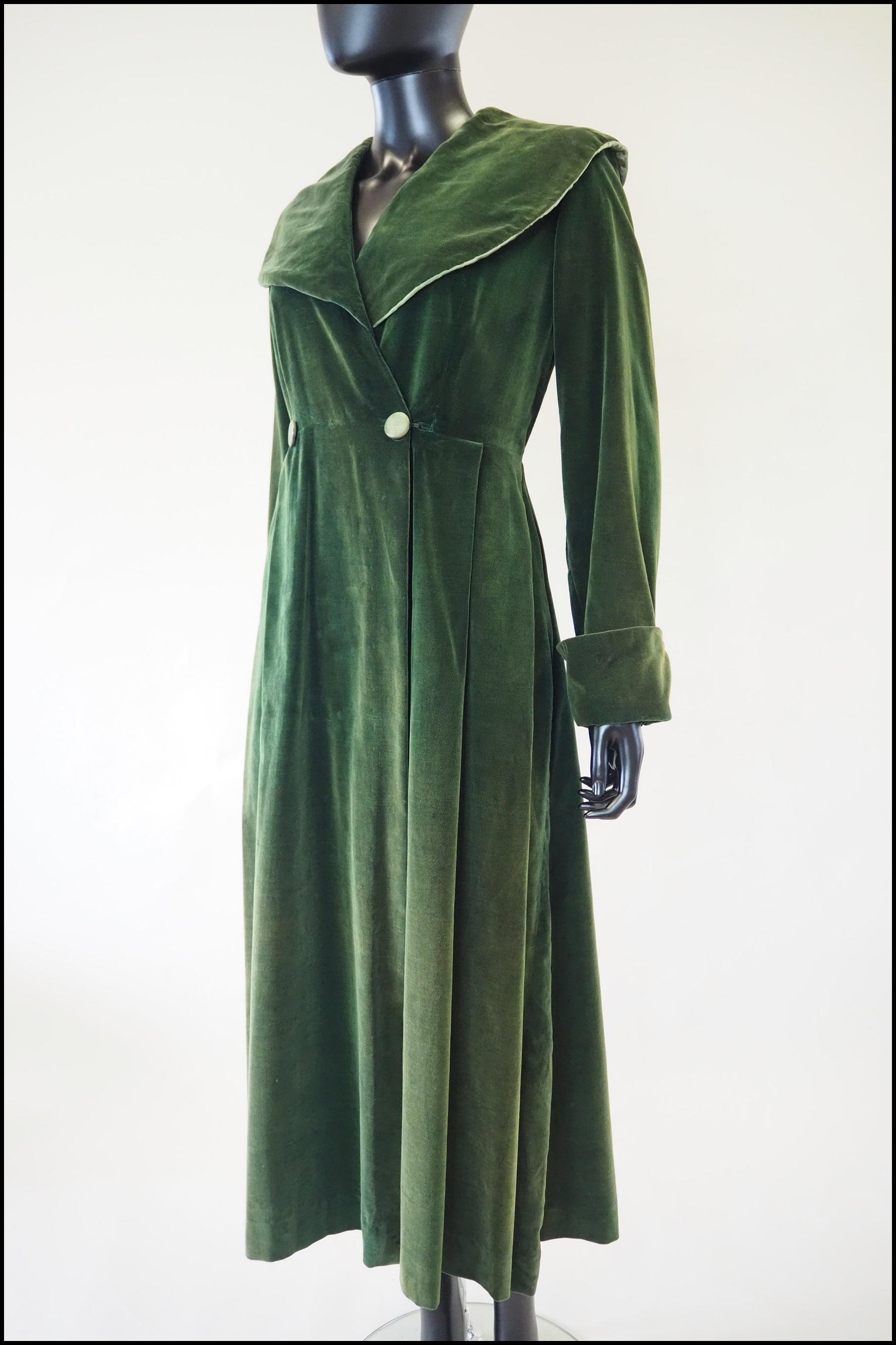 green velvet coat dress 30s Gown & Jacket Set in Green Silk Velvet – Better Dresses Vintage