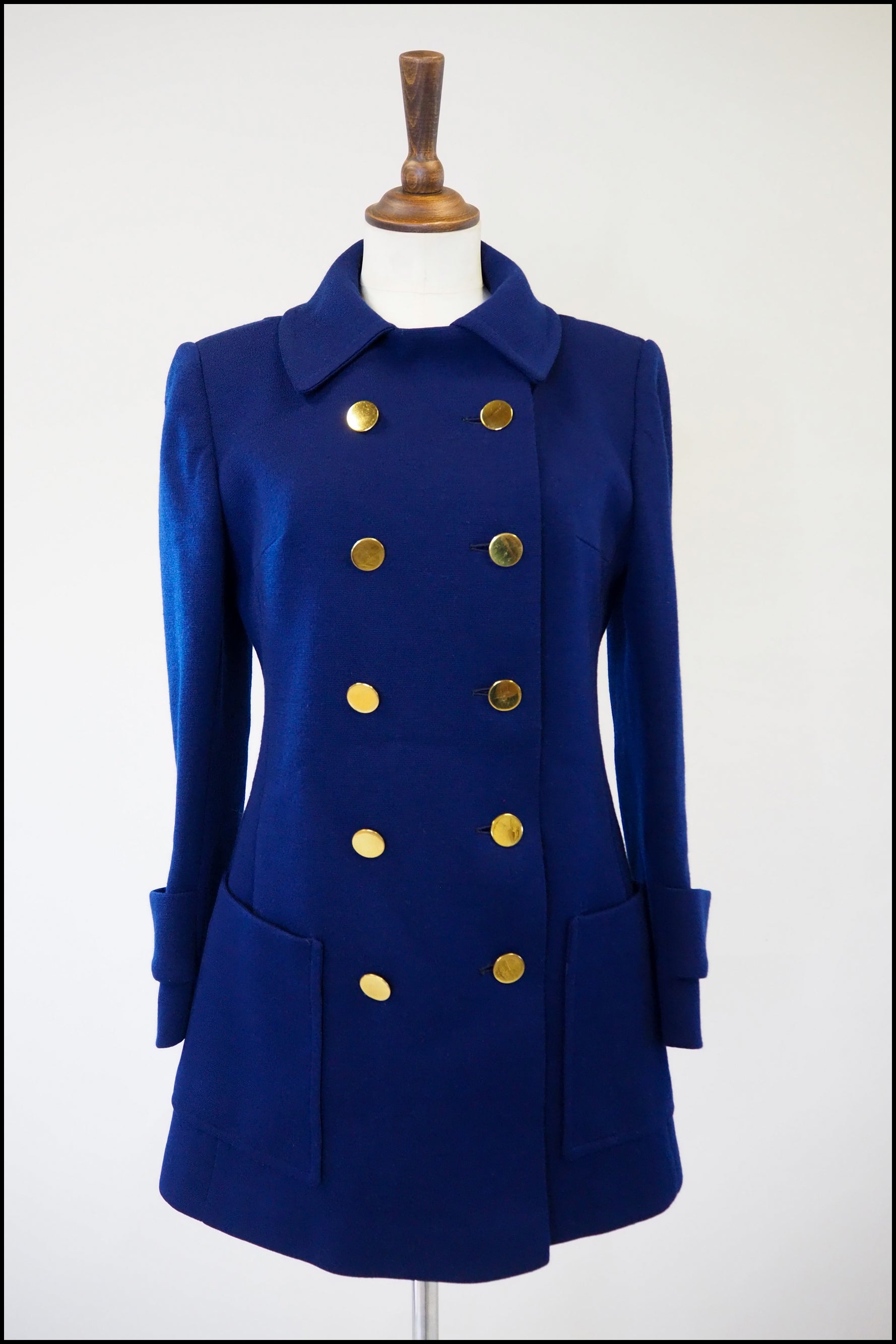 Vintage 1960s French Blue Pea Coat – ALEXANDRA-KING