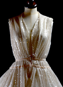 1920 - Champagne Sequin Dress reserved