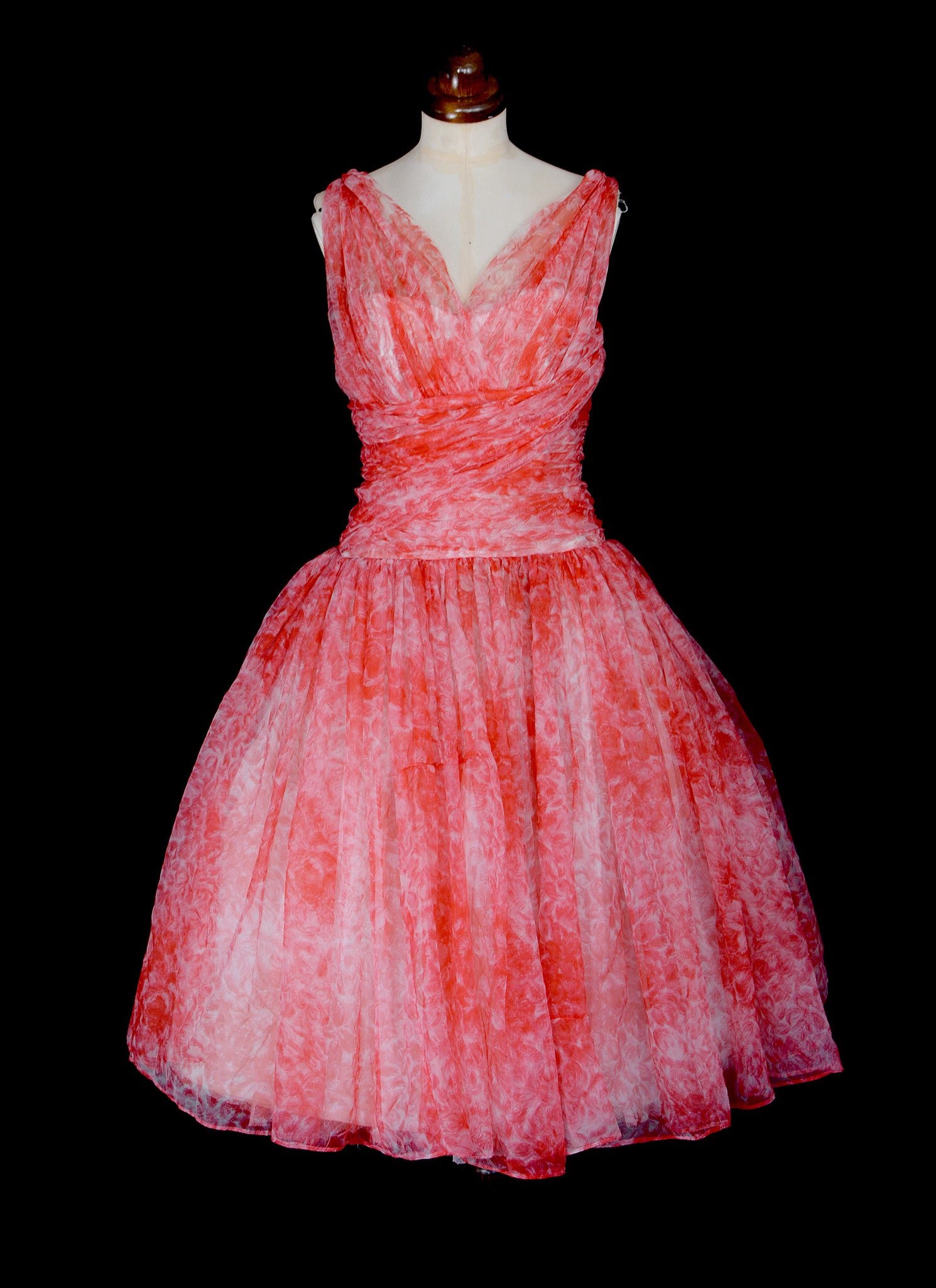 Vintage 1950s Coral Pink Prom Dress – ALEXANDRA-KING