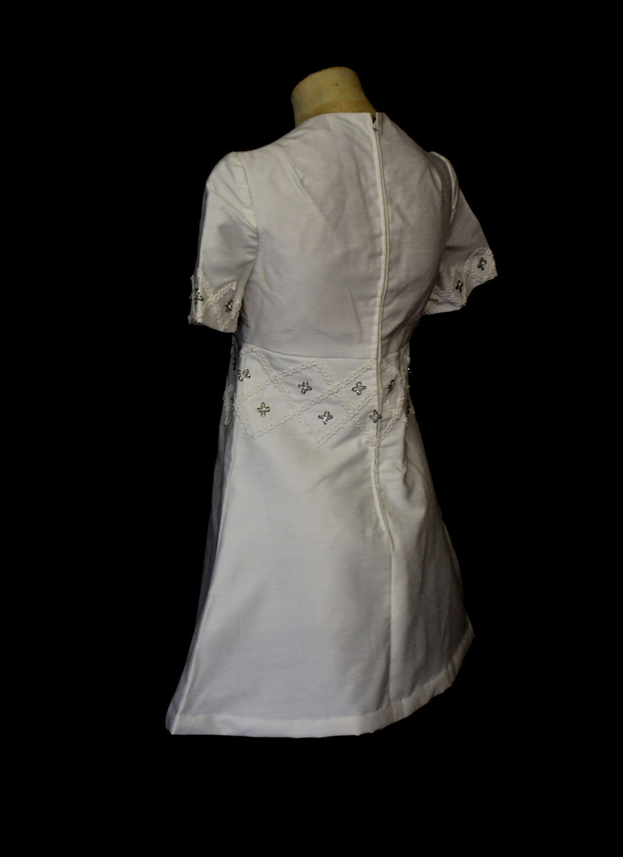 Vintage 1960s Mini Mod Wedding Dress ALEXANDRAKING