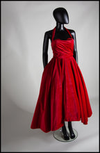 Crimson - Red Velvet Ballgown Dress