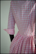 Brigitte - Pink Gingham Cotton Mini Shirt Dress