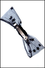 Bow - Black Star Tulle Bow Barrette