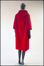 Vintage 1950s Red Velvet Evening Coat