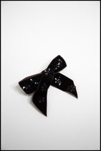 Bow - Small Velvet Black Daisy Sequin Hair Bow
