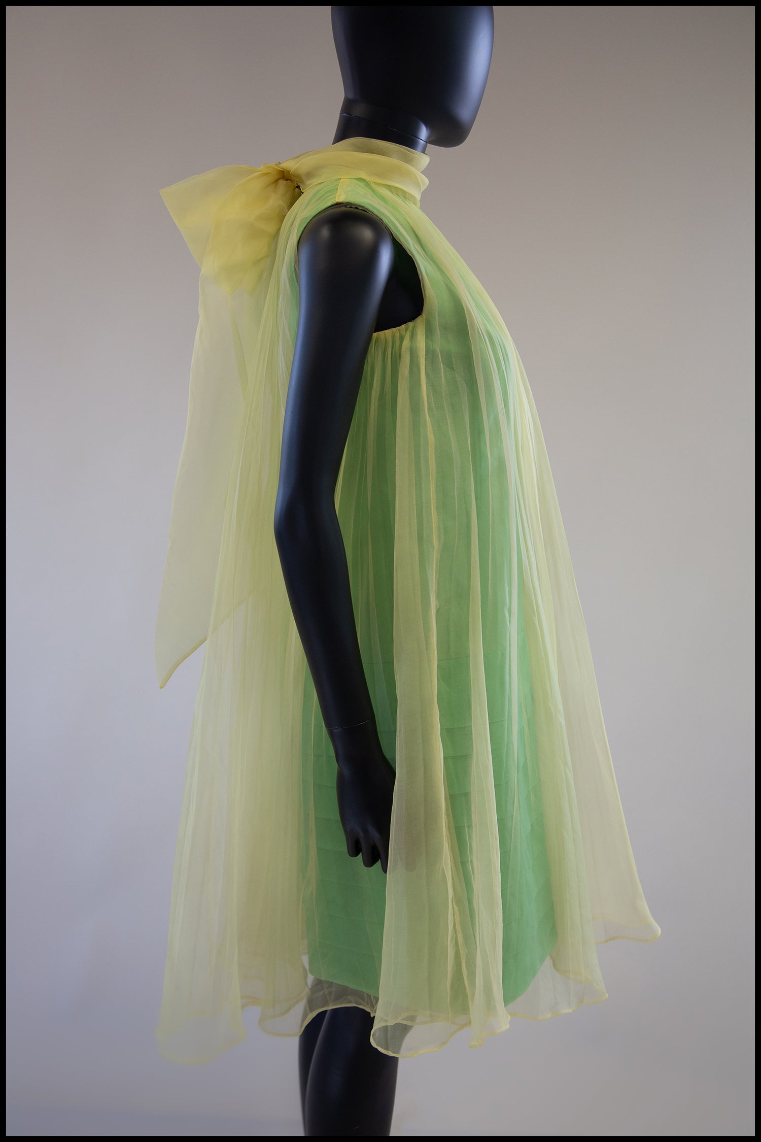 Vintage 1960s Yellow Green Organza Trapeze Dress – ALEXANDRA-KING