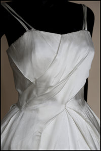 Vintage 1950s Satin Wedding Dress