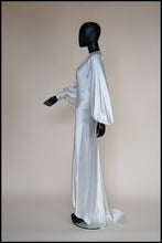 Vintage 1930s Silk Satin Crepe Ivory Gown