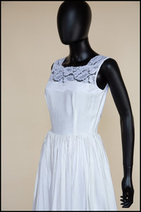 Vintage 1970s Ivory Moiré Taffeta Backless Gown