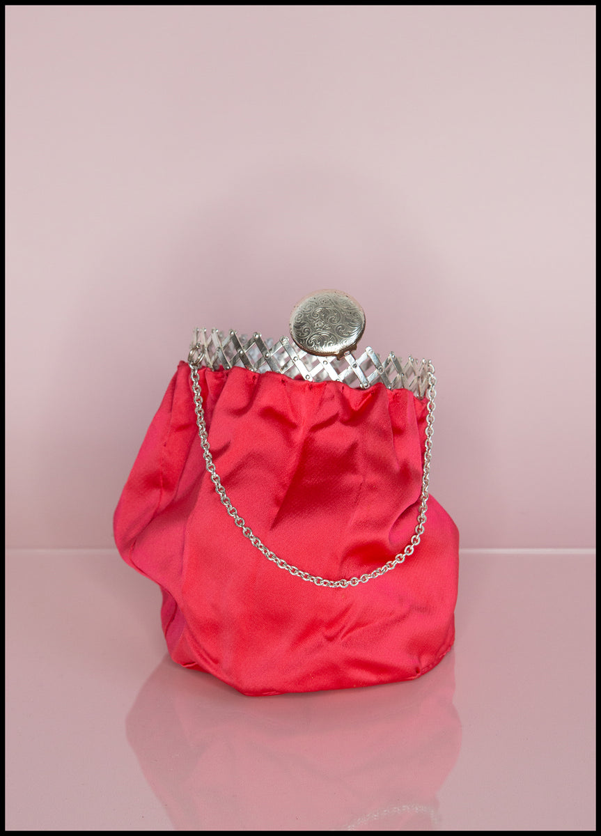 Vintage 1950s Red Satin Clutch Bag – ALEXANDRAKING