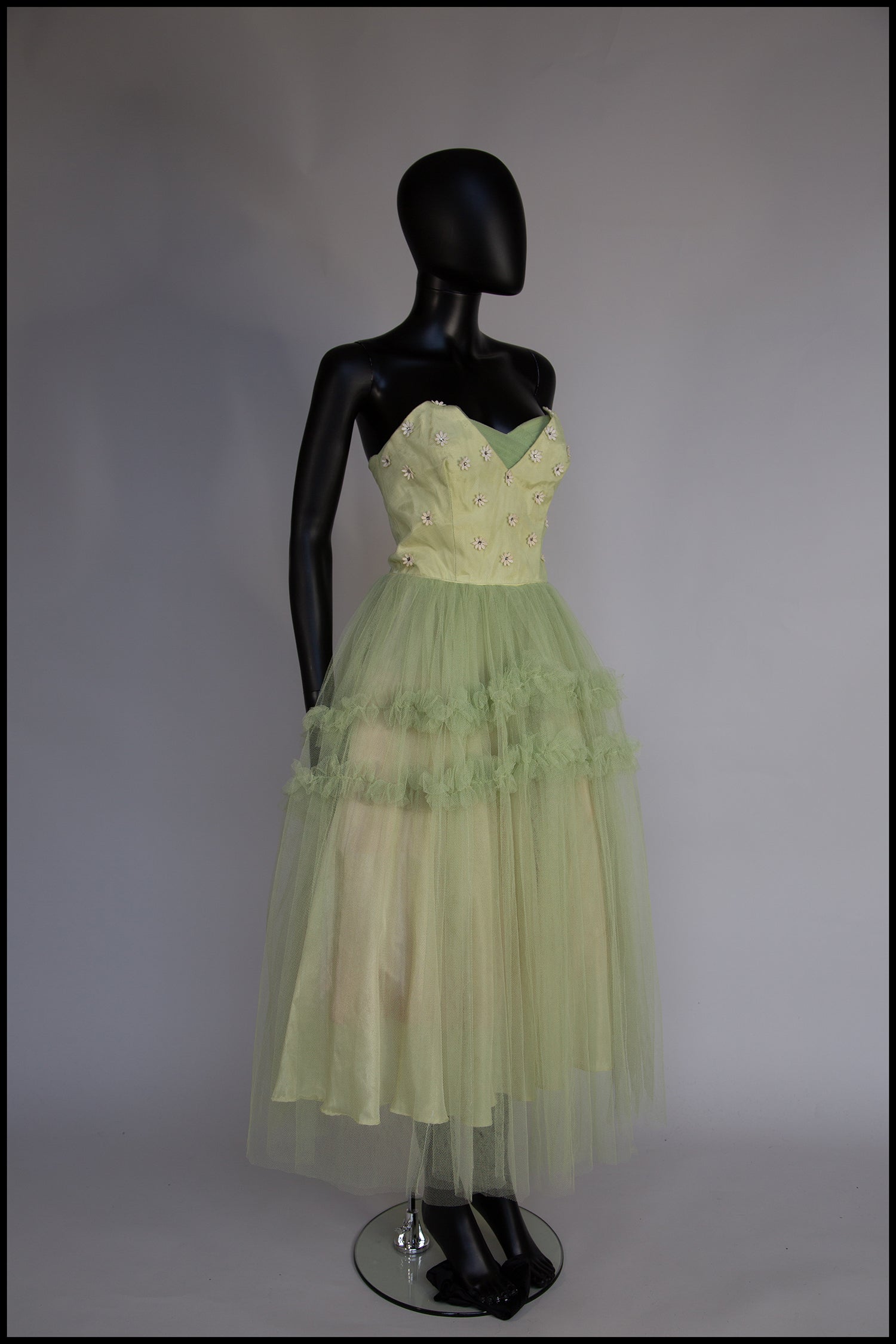 Vintage 1950s Green Tulle Dress Vintage 1950s Green Tulle Dress