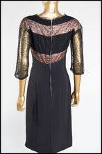 Vintage 1950s Black Lace Wiggle Dress