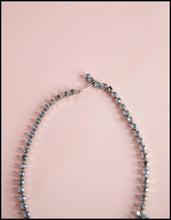 Vintage 1960s Blue Rhinestone Debutant Necklace