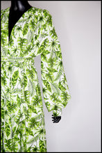 RESERVED Tropical Green Print Maxi Dress