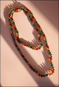 Vintage Rainbow Crystal Necklace