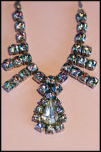 Vintage 1950s Rainbow Rhinestone Necklace