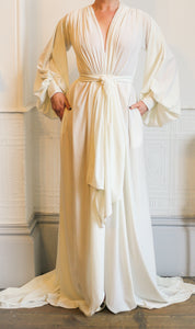 Vamp -  Ivory Velvet Wedding Gown - OS