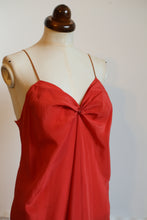 Vintage 1930s Burnt Orange Silk Bias Cut Slip Dress