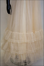 Vintage 1930s Champagne Tulle Gown
