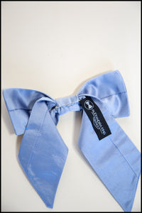 China Blue Silk Bow Brooch