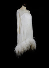 Freya - Freya - Beaded Silk Ostrich Mini Dress
