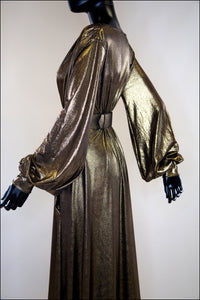 Vamp - Gold Lame Maxi Dress