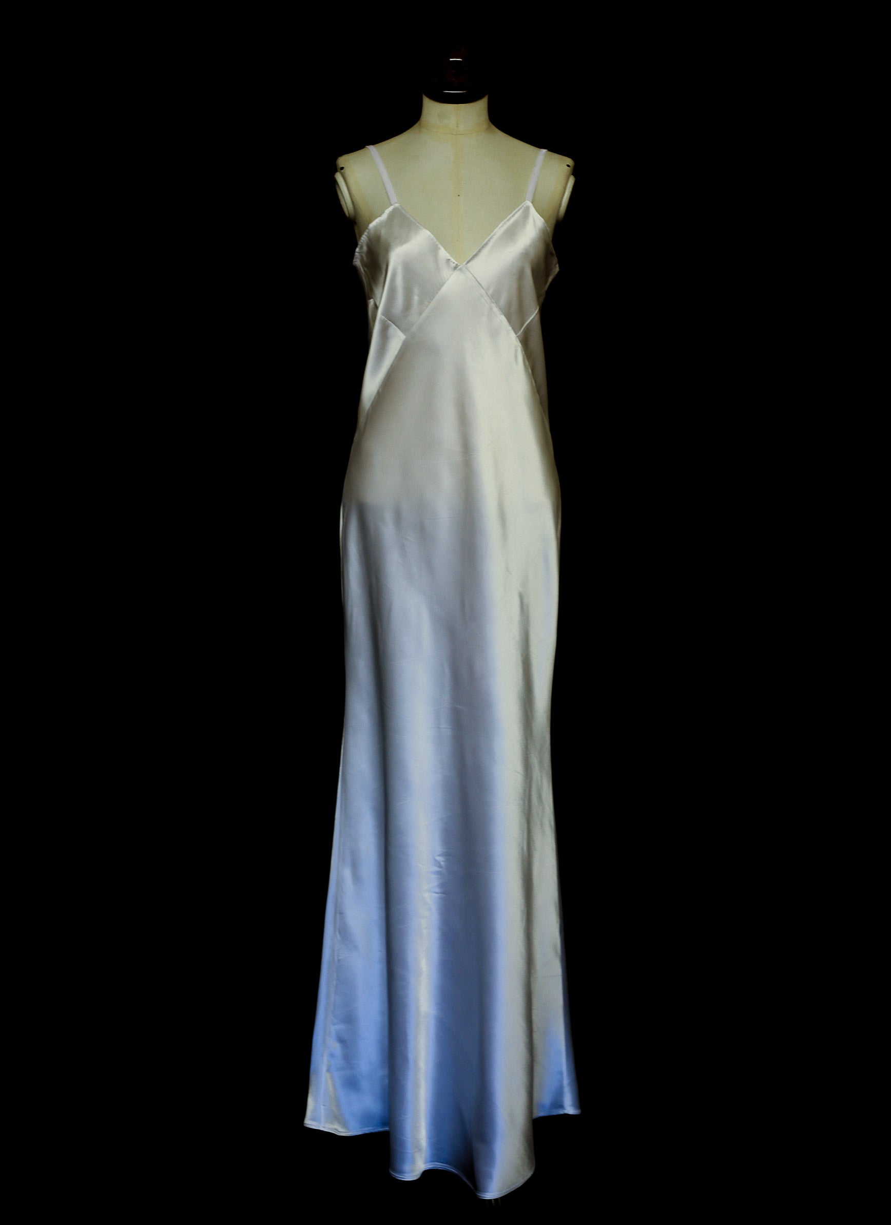 Harlow - Bespoke Full Length Silk Bias Cut Slip Dress Harlow - Bespoke Full Length Silk Bias Cut Slip Dress