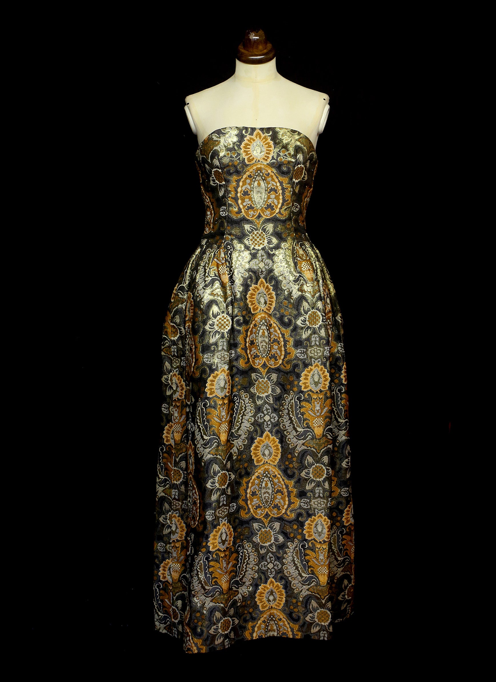 Vintage 1960s Bronze Gold Brocade Dress ALEXANDRA-KING Vintage 1960s Bronze Gold Brocade Dress ALEXANDRA-KING