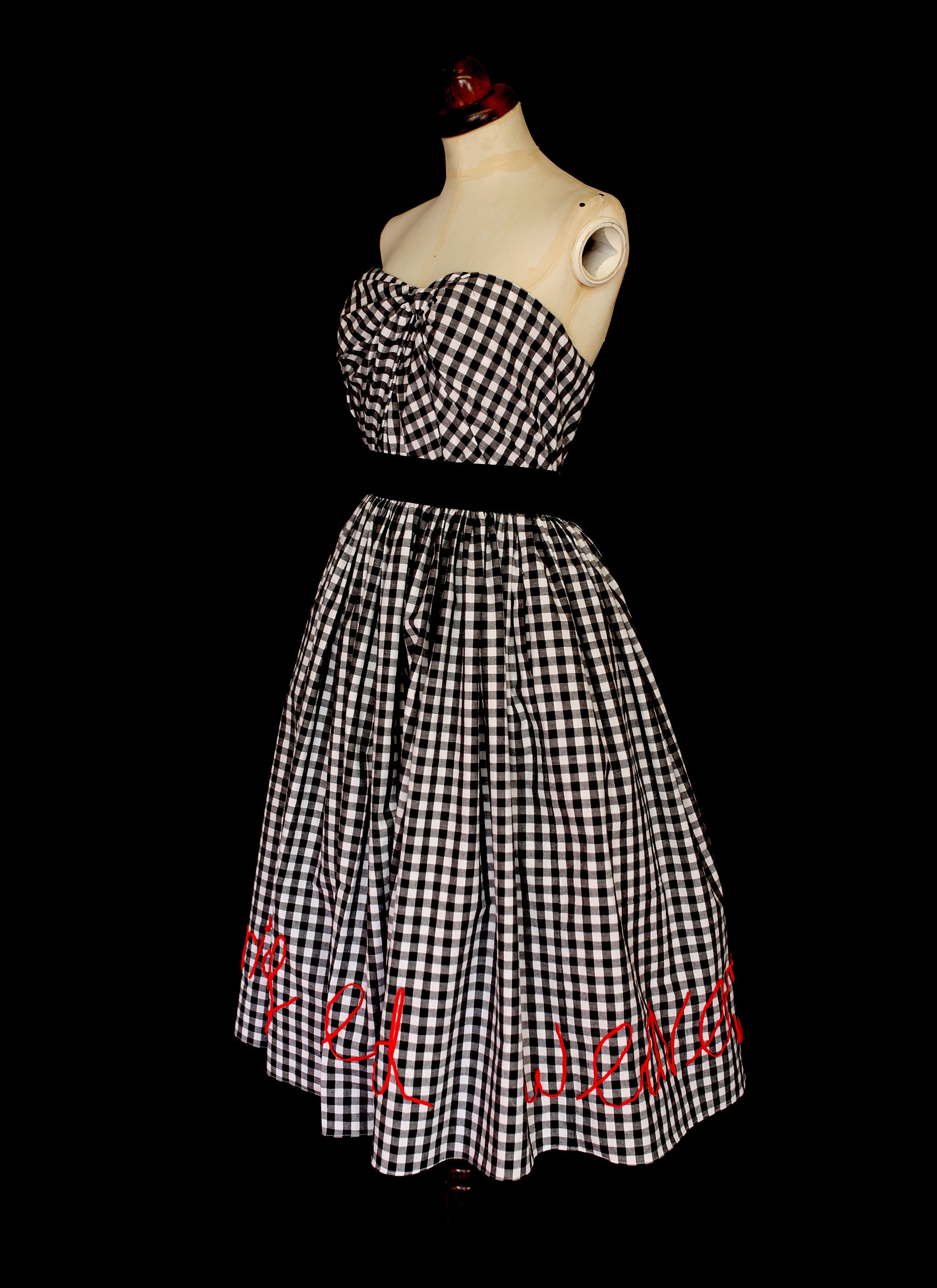 Gingham Cotton Fabric of the World Dress – ALEXANDRA-KING