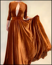 alexandra king amber velvet gown dress
