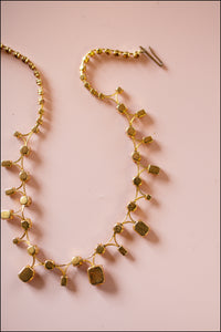 Vintage 1960s Amber Rhinestone Necklace