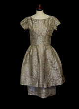 Vintage 1950s Oyster Silk Cocktail Dress