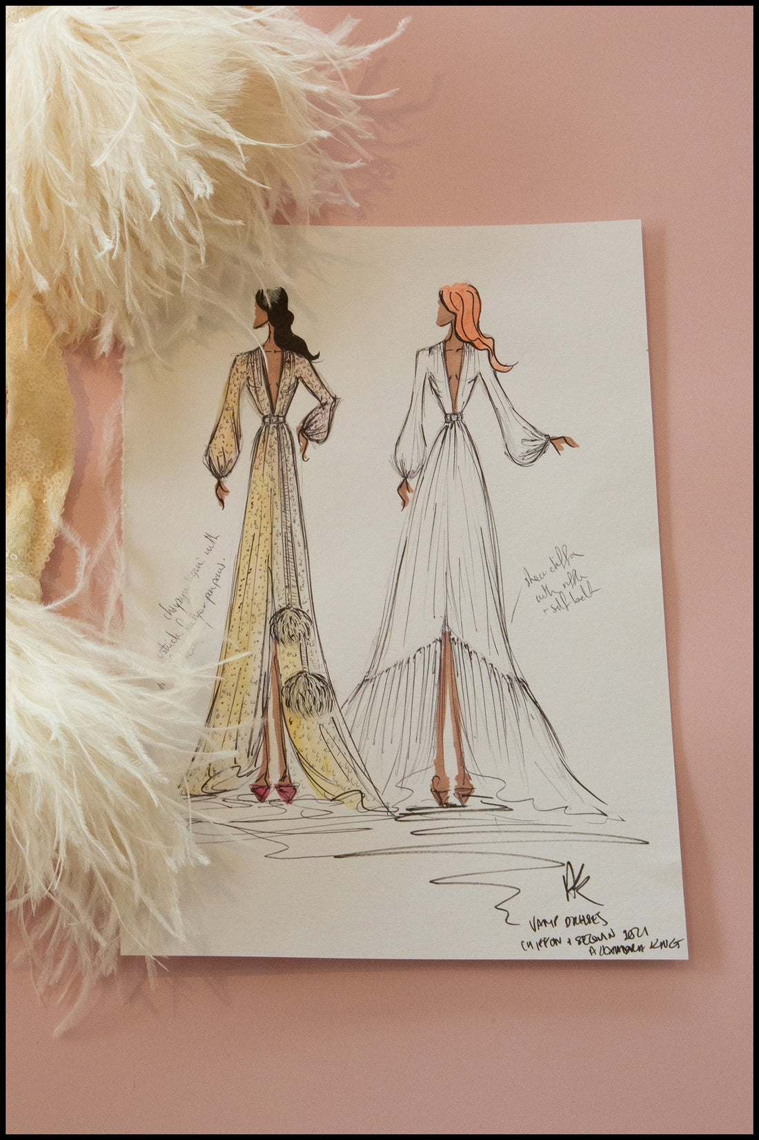 Champagne Sequin Vamp Gown