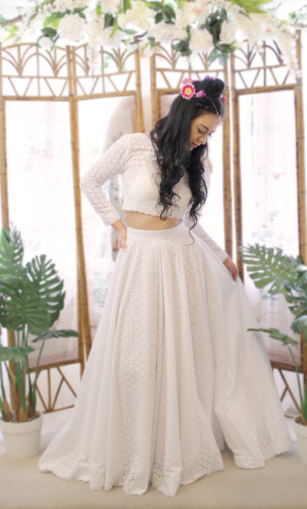Emily's Boho Broderie Anglaise Wedding Dress