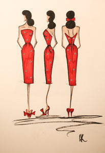 Red Velvet Cocktail Dress