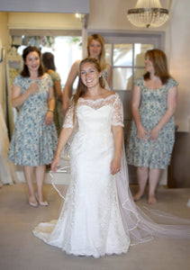 Em's Lace Wedding Dress for a Somerset Garden Wedding