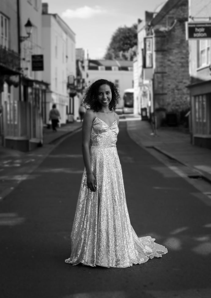 Skye's Bespoke Sequin Wedding Dress
