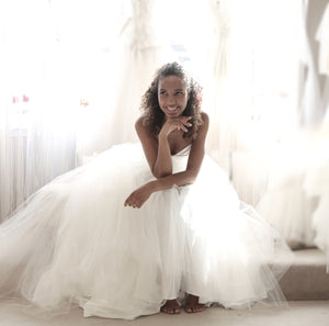 bespoke tulle wedding dress for hauser and wirth by alexandra king